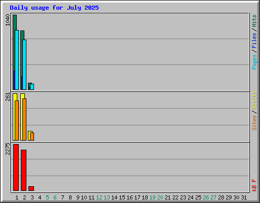 Daily usage for July 2025