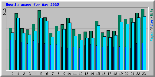 Hourly usage for May 2025