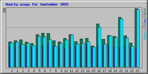 Hourly usage for September 2025