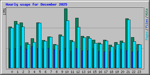 Hourly usage for December 2025