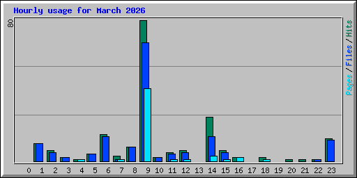 Hourly usage for March 2026