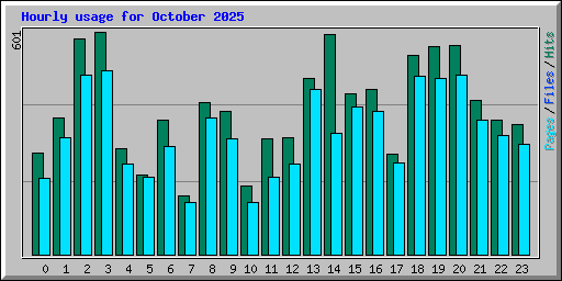 Hourly usage for October 2025