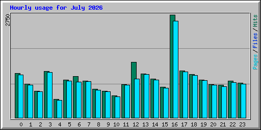 Hourly usage for July 2026